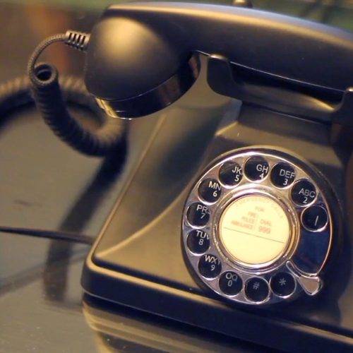 Telephone on a reception desk