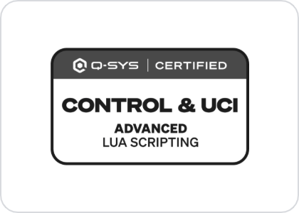 Q-SYS Certified – Control & UCI, Advanced Lua Scripting