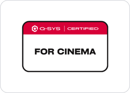 Q-SYS Certified – For Cinema