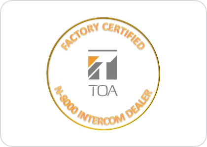 TOA Factory Certified In-Board Intercom Dealer