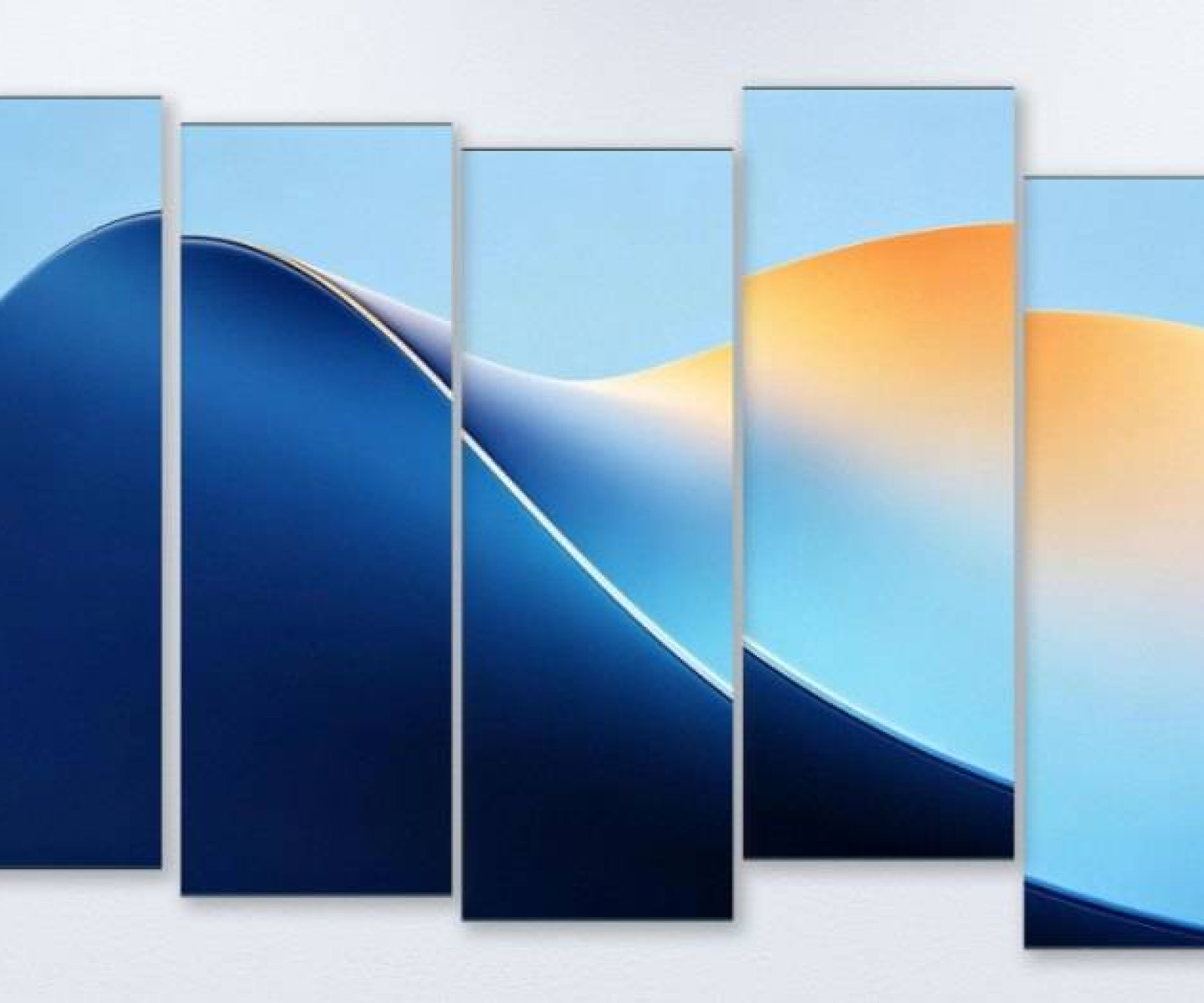 LED video wall made of staggered modular panels